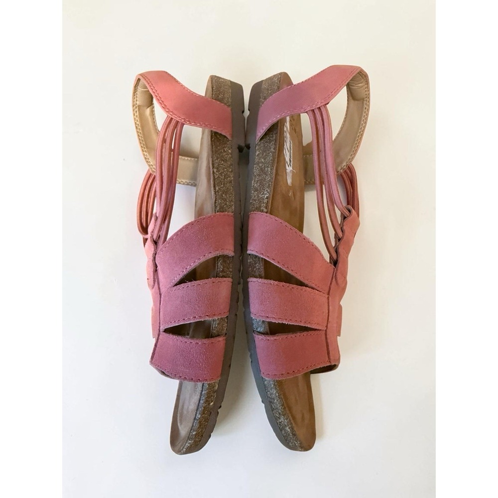Earth Origins Leather Suede Sling-Back Sandals Laney Coral Pink Women's 10 NWOB - Picture 4 of 6